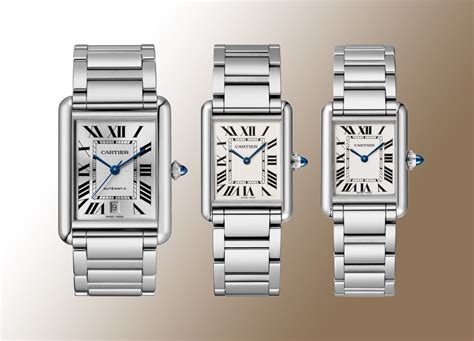 cartier tank large size|cartier tank must size comparison.